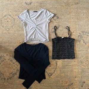 Bundle of blue brandy Melville tops